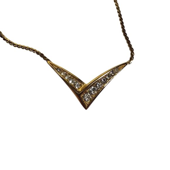 Vintage Christian Dior V Necklace - Picture 3 of 5